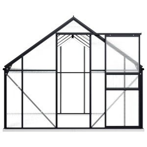 Seră cu un cadru de bază, antracit, 5,89 m², aluminiu - Img 4