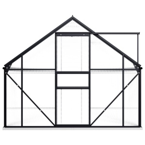 Seră cu un cadru de bază, antracit, 9,31 m², aluminiu - Img 3