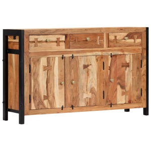Servantă, 120 x 35 x 75 cm, lemn masiv de acacia - Img 10