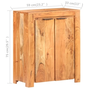 Servantă, 59 x 33 x 75 cm, lemn masiv de acacia - Img 5
