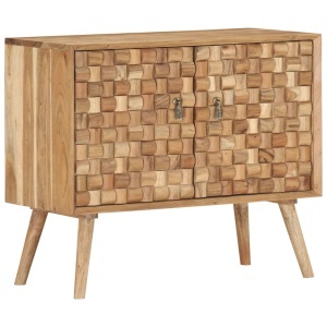 Servantă, 75 x 35 x 65 cm, lemn masiv de acacia - Img 9