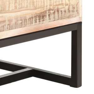 Servantă, alb, 73 x 30 x 75 cm, lemn masiv de acacia - Img 8