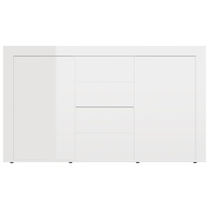 Servantă, alb extralucios, 120 x 36 x 69 cm, PAL - Img 5