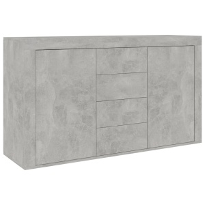 Servantă, gri beton, 120 x 36 x 69 cm, PAL - Img 2