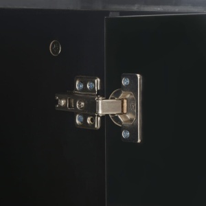 Servantă, negru foarte lucios, 107 x 35 x 76 cm - Img 3