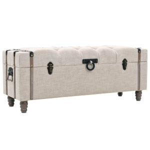 Set bancă depozitare 3 buc, lemn masiv și oțel, 112x37x45 cm - Img 4