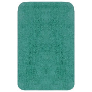 Set covorașe baie, 2 buc., textil, turcoaz - Img 3