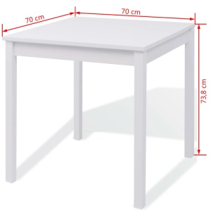 Set cu masă și scaune din lemn de pin, 5 piese - Img 7