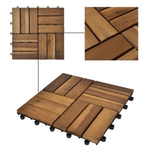 Set dale din lemn de acacia, 30 x 30 cm, 20 buc. - Img 4