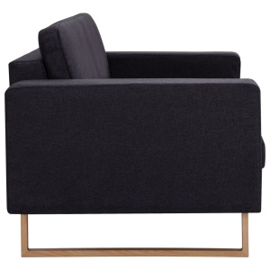 Set de canapele, 2 piese, negru, material textil - Img 9