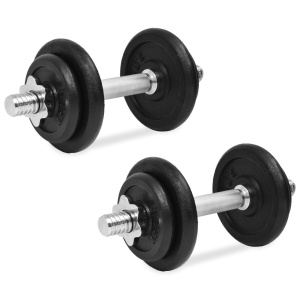 Set de gantere de 14 piese, 20 kg fontă