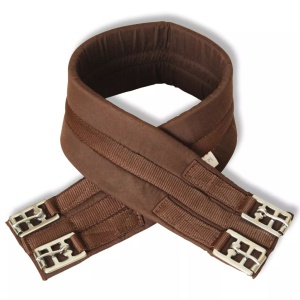 Set echitație cu șa 44,5 cm din piele naturală, Maro - Img 10