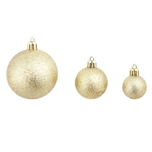Set globuri de Crăciun 100 de piese, 6 cm, auriu - Img 6