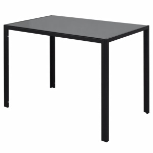 Set masă și scaune de bucătărie 7 piese, negru - Img 3