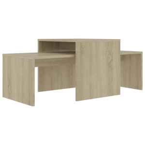 Set măsuțe de cafea, stejar sonoma, 100x48x40 cm, PAL - Img 2