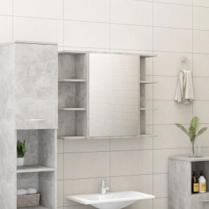 Set mobilier baie, 3 piece, gri beton, PAL - Img 8