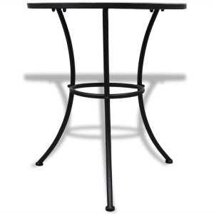 Set mobilier bistro, 3 piese, albastru/alb, plăci ceramice - Img 3