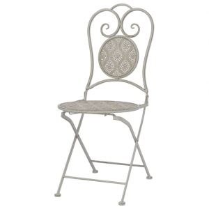 Set mobilier bistro, 3 piese, gri, oțel - Img 4