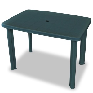 Set mobilier bistro, 3 piese, verde, plastic - Img 2