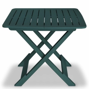 Set mobilier bistro pliabil, 3 piese, verde, plastic - Img 2