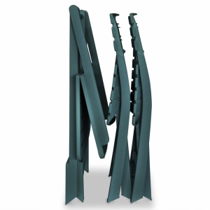 Set mobilier bistro pliabil, 3 piese, verde, plastic - Img 7