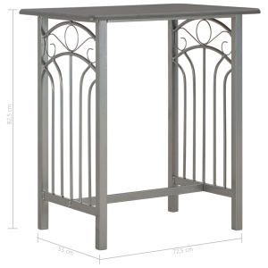 Set mobilier de bar, 3 piese, antracit, lemn și oțel - Img 9