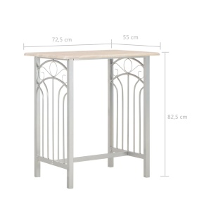 Set mobilier de bar, 3 piese, lemn și oțel - Img 7