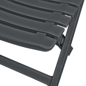Set mobilier de bistro pliabil, 3 piese, antracit, plastic - Img 4