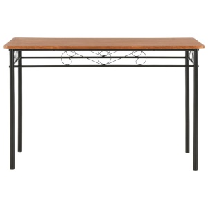 Set mobilier de bucătărie, 5 piese, maro, MDF și oțel - Img 8