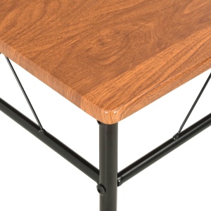 Set mobilier de bucătărie, 5 piese, maro, MDF și oțel - Img 11
