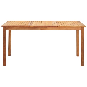 Set mobilier de exterior, 7 piese, gri, poliratan, lemn acacia - Img 3