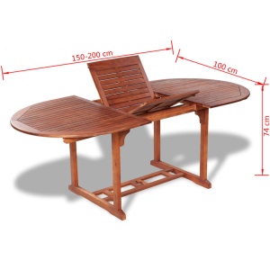 Set mobilier de exterior, 7 piese, lemn masiv de acacia - Img 11