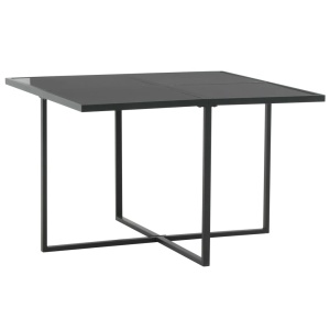 Set mobilier de exterior cu perne, 5 piese, negru, poliratan - Img 7