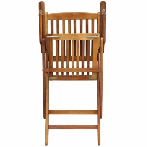Set mobilier de exterior pliabil, 5 piese, lemn masiv de acacia - Img 6
