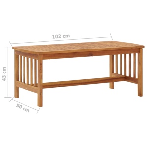 Set mobilier de grădină, 2 piese, lemn masiv de acacia - Img 9