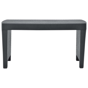 Set mobilier de grădină, 3 piese, antracit, plastic - Img 4