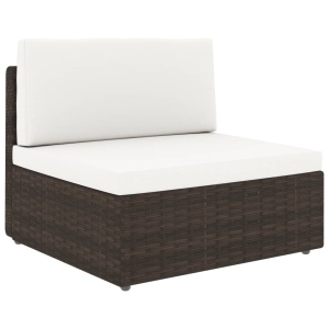 Set mobilier de grădină, 4 piese, maro, poliratan - Img 8