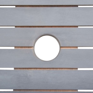 Set mobilier de grădină, 9 piese, gri, lemn masiv de acacia - Img 2