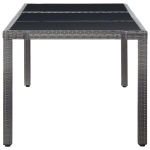 Set mobilier de grădină, 9 piese, gri, poliratan - Img 4