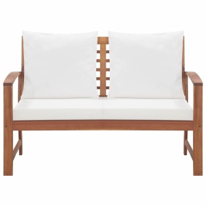 Set mobilier de grădină cu perne, 4 piese, lemn masiv de acacia - Img 7