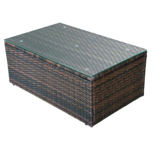 Set mobilier de grădină cu perne, 4 piese, maro, poliratan - Img 11