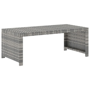 Set mobilier de grădină cu perne, 5 piese, gri, poliratan - Img 12