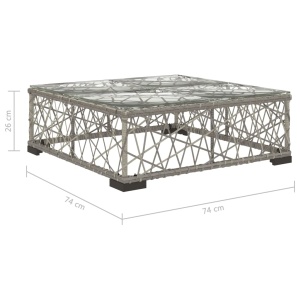 Set mobilier de grădină cu perne, 8 piese, gri, poliratan - Img 10