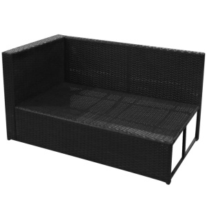 Set mobilier de grădină cu perne, 8 piese, negru, poliratan - Img 9