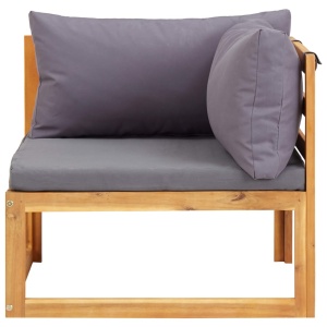 Set mobilier grădină cu perne, 5 piese, lemn masiv acacia - Img 8