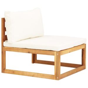 Set mobilier grădină cu perne, 6 piese, lemn masiv acacia - Img 5