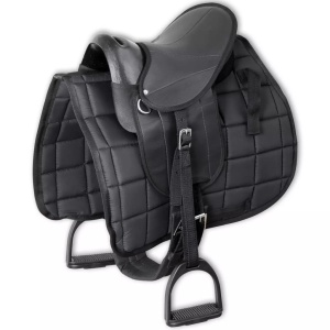 Set șa ponei 10", negru