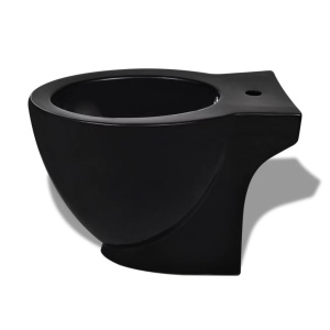 Set vas de toaletă și bideu din ceramică, negru - Img 12