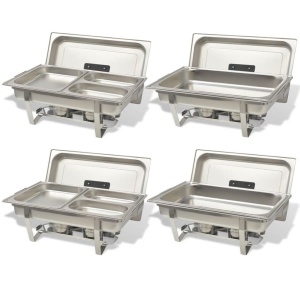 Set vase incălzire mâncare, 4 piese, oțel inoxidabil - Img 3