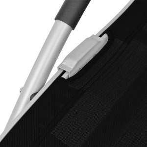 Șezlong cu pernă, negru, aluminiu și textilenă - Img 6